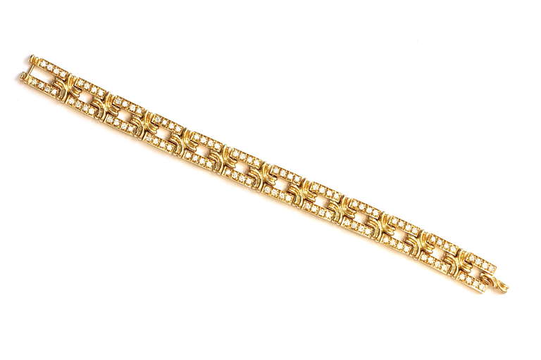Retro Diamond Gold Bracelet