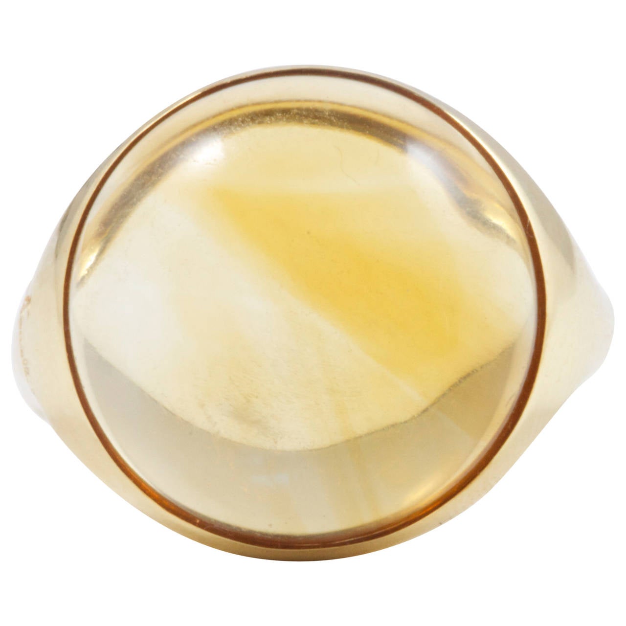 Pomellato Cabochon Citrine Gold Ring