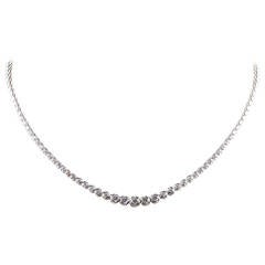 5 Carat Diamond Platinum Riviera Necklace