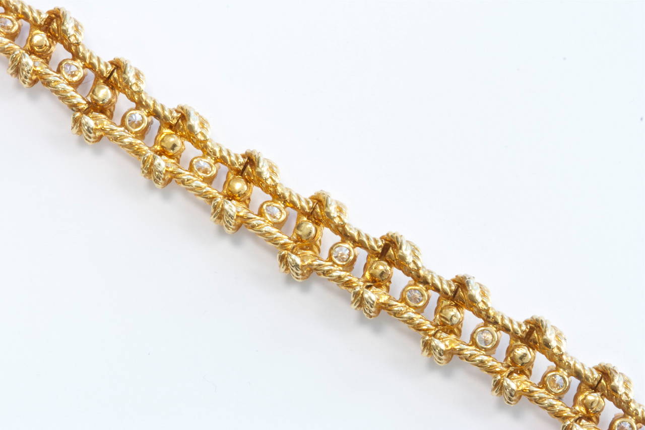 Women's Tiffany & Co. Diamond Gold Line Bracelet