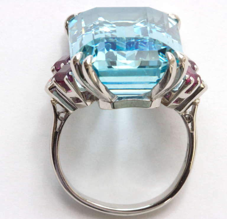 Aquamarine Ruby Diamond Ring 1