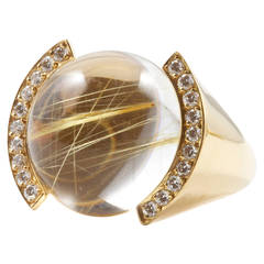 Cartier Rock Crystal Diamond Gold Ring