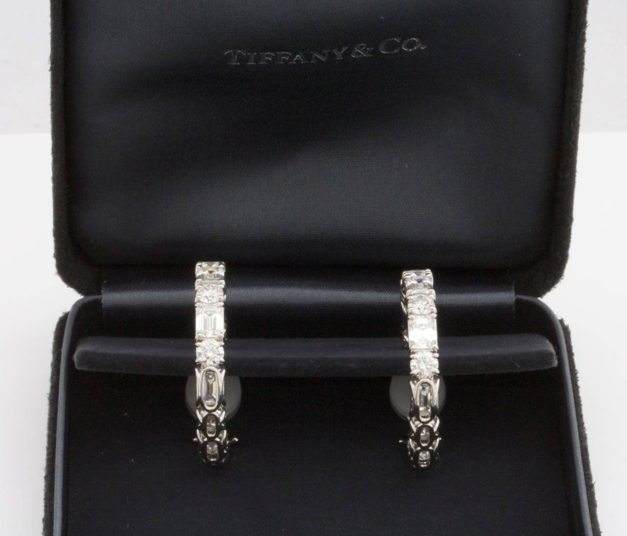 Women's Tiffany & Co. Diamond Platinum Hoop Earrings