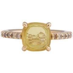 Pomellato Baby Lemon Citrine Diamond Gold Ring