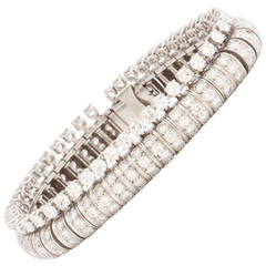 Courtly French Diamond Platinum Bracelet