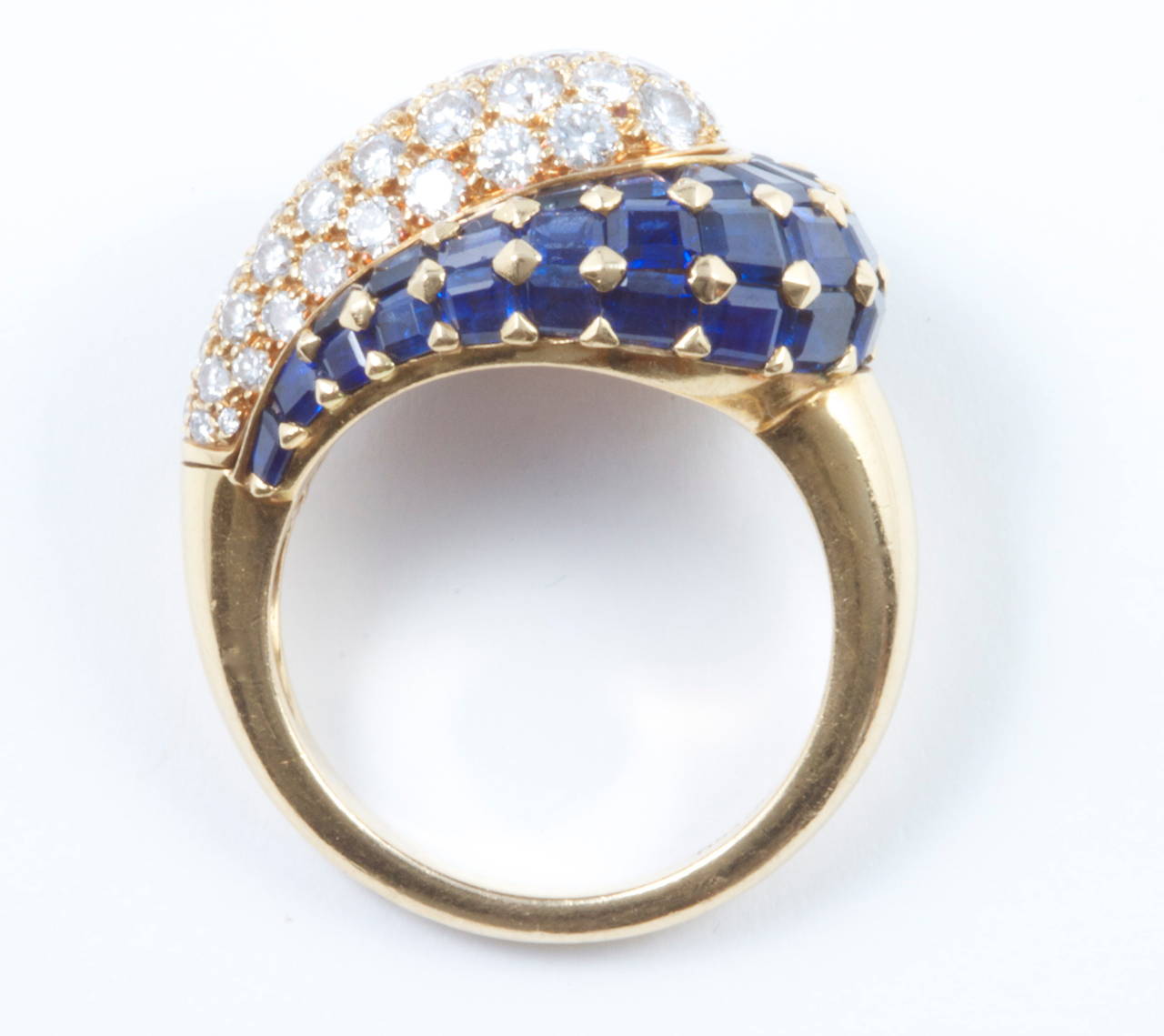 Piaget Sapphire Diamond Gold Ring In Excellent Condition In Beverly Hills, CA
