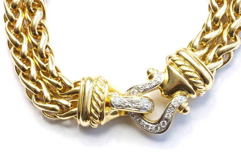 Women's David Yurman Gold and Diamond Bracelet