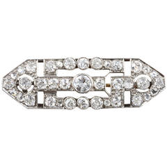 Art Deco Diamond Platinum Brooch