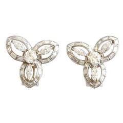 Pendientes de platino con diamantes Trabert & Hoeffer Mauboussin