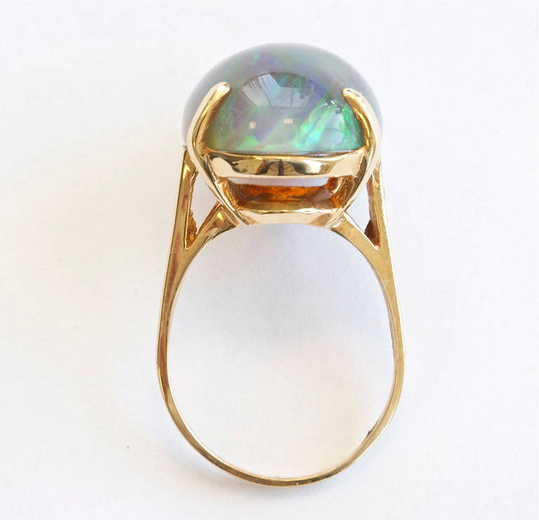 Black Opal Gold Ring 1