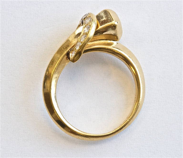 Cartier Diamond Gold Nail Ring at 1stdibs