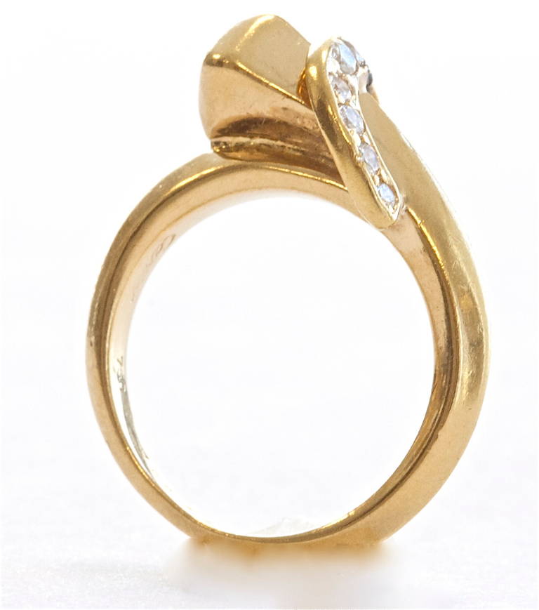 Cartier Diamond Gold Nail Ring at 1stdibs