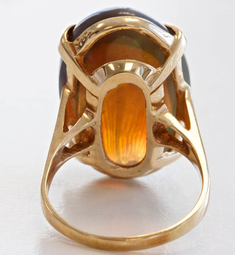 Black Opal Gold Ring 2