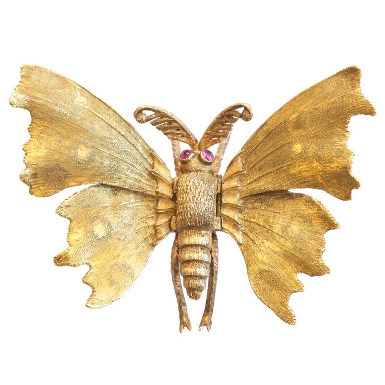 Mario Buccellati Gold Butterfly Brooch