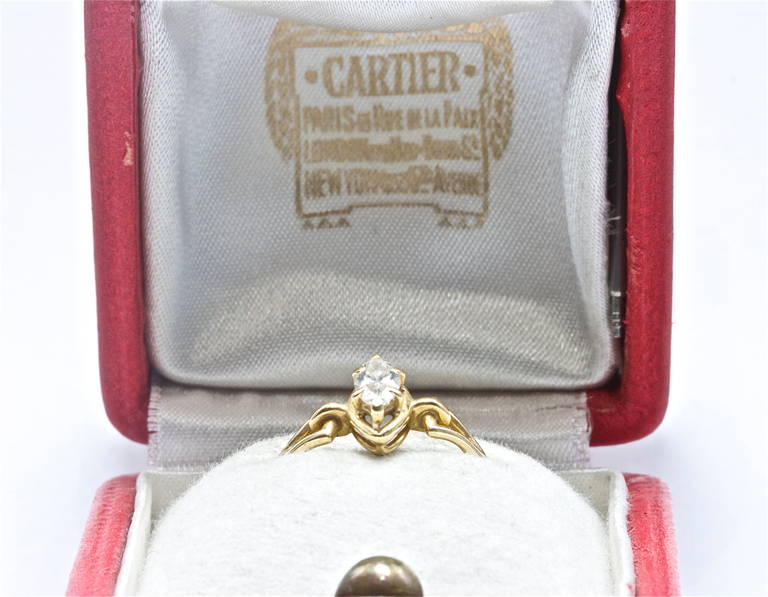 Cartier Paris Diamond Gold Engagement Ring 1