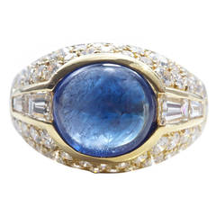 Sapphire Diamond Gold Ring