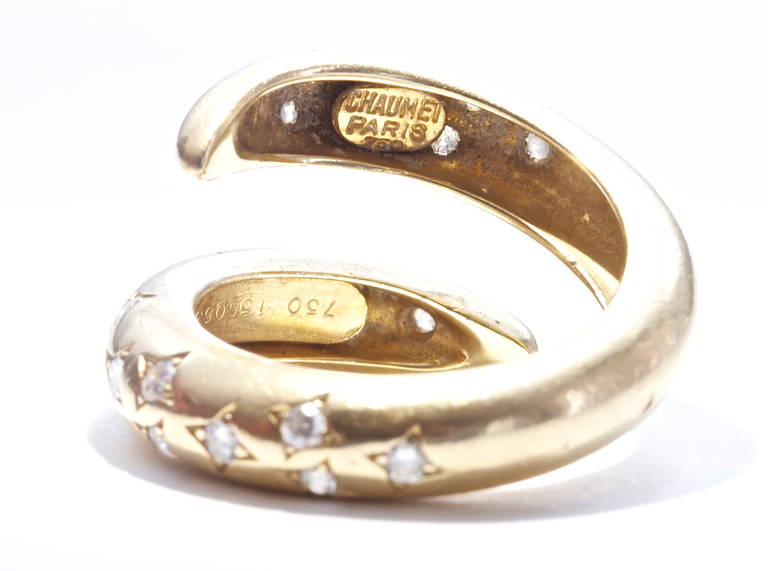Women's Chaumet Interlocking Diamond Gold Rings
