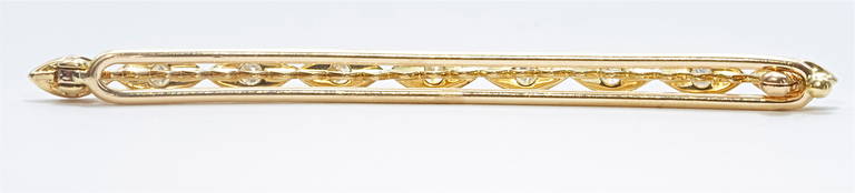 Cartier Paris Diamond Gold Barrette In Excellent Condition In Beverly Hills, CA