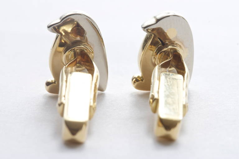 Bulgari Diamond Gold Penguin Cufflinks