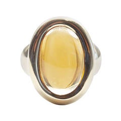 Cartier Paris Cabochon Citrine Gold Ring