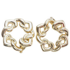 Bvlgari Interlocking Gold Heart Earrings