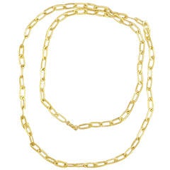 French Gold Textured Necklace