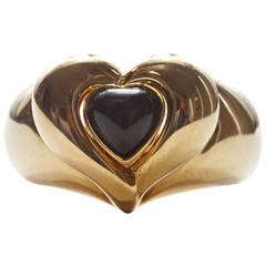 Van Cleef & Arpels Onyx Gold Heart Ring
