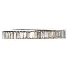 Art Deco Diamond Platinum Eternity Band