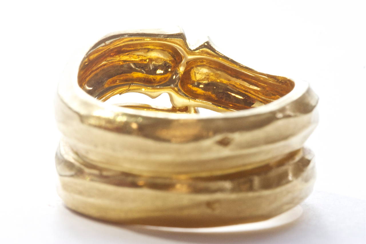 Cartier Bamboo Gold Ring In Excellent Condition In Beverly Hills, CA