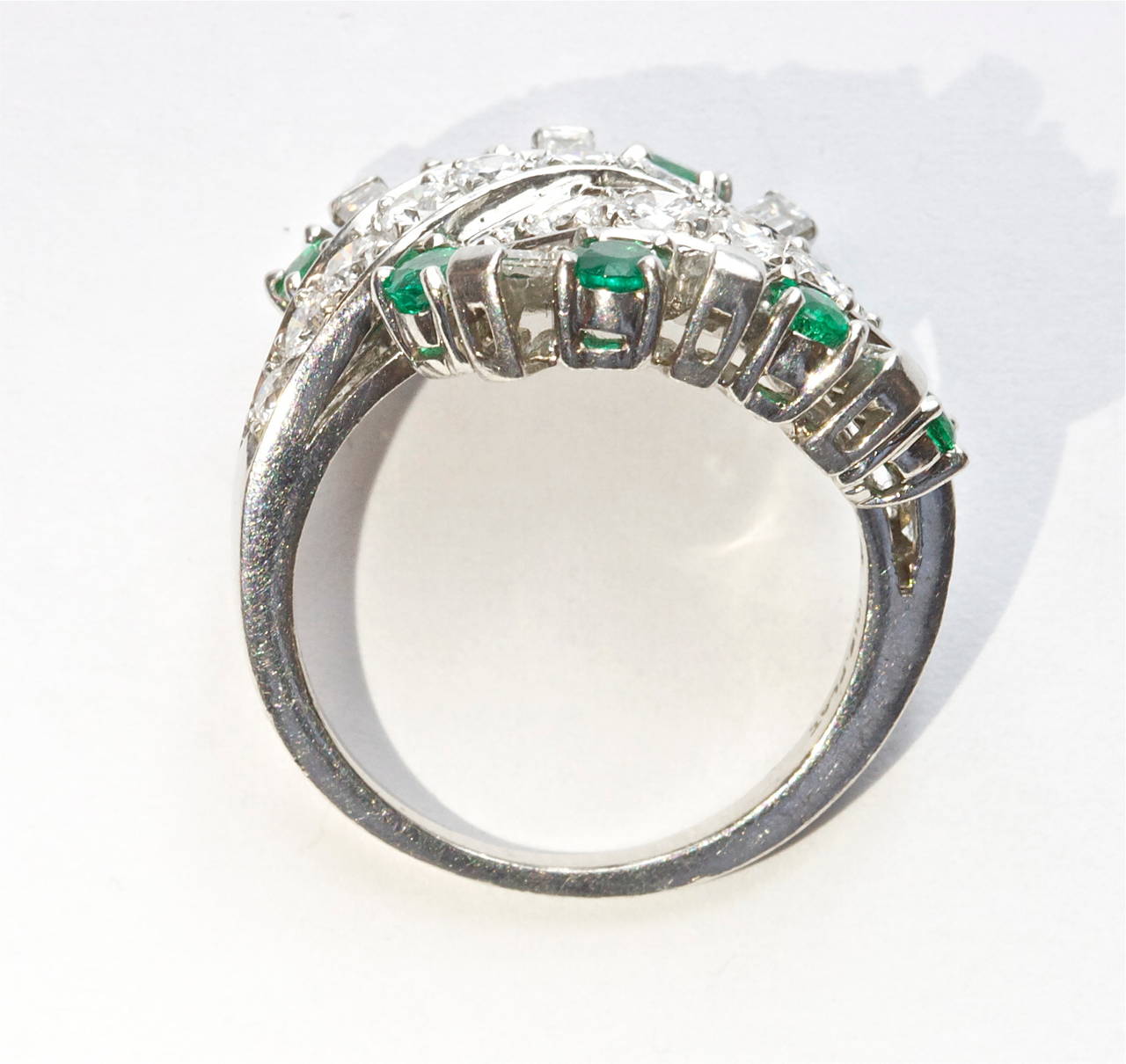 Women's Tiffany & Co. Diamond Emerald Platinum Ring