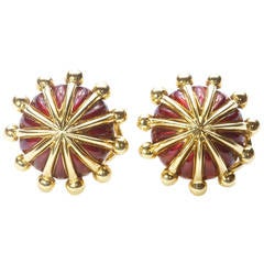 Tiffany & Co. Schlumberger Enamel Gold Earrings