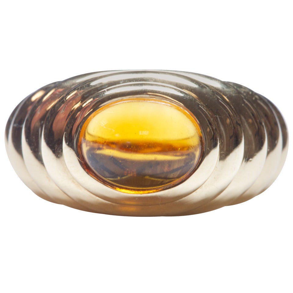 Bulgari Citrine Gold Ring