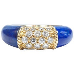 Van Cleef & Arpels Diamond Lapis Lazuli Gold Ring