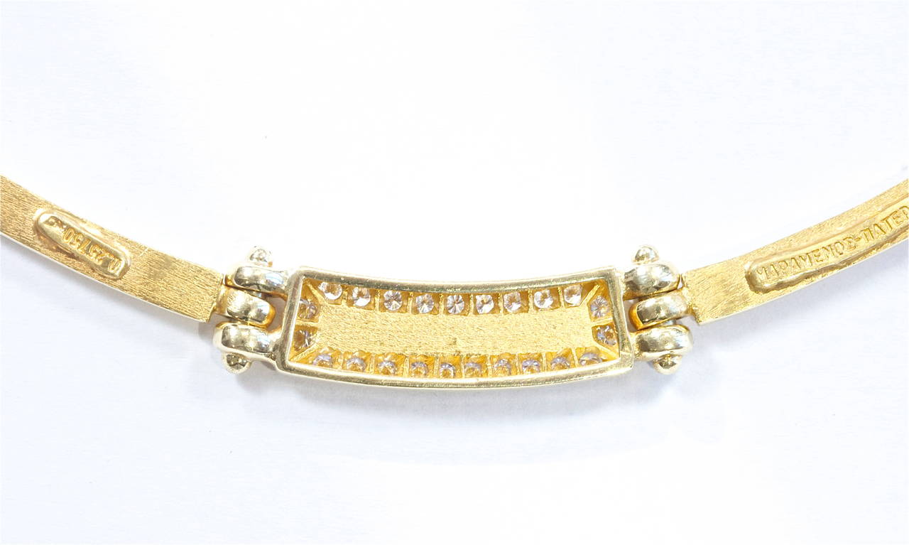 Maramenos Pateras Diamond Gold Necklace In Excellent Condition In Beverly Hills, CA