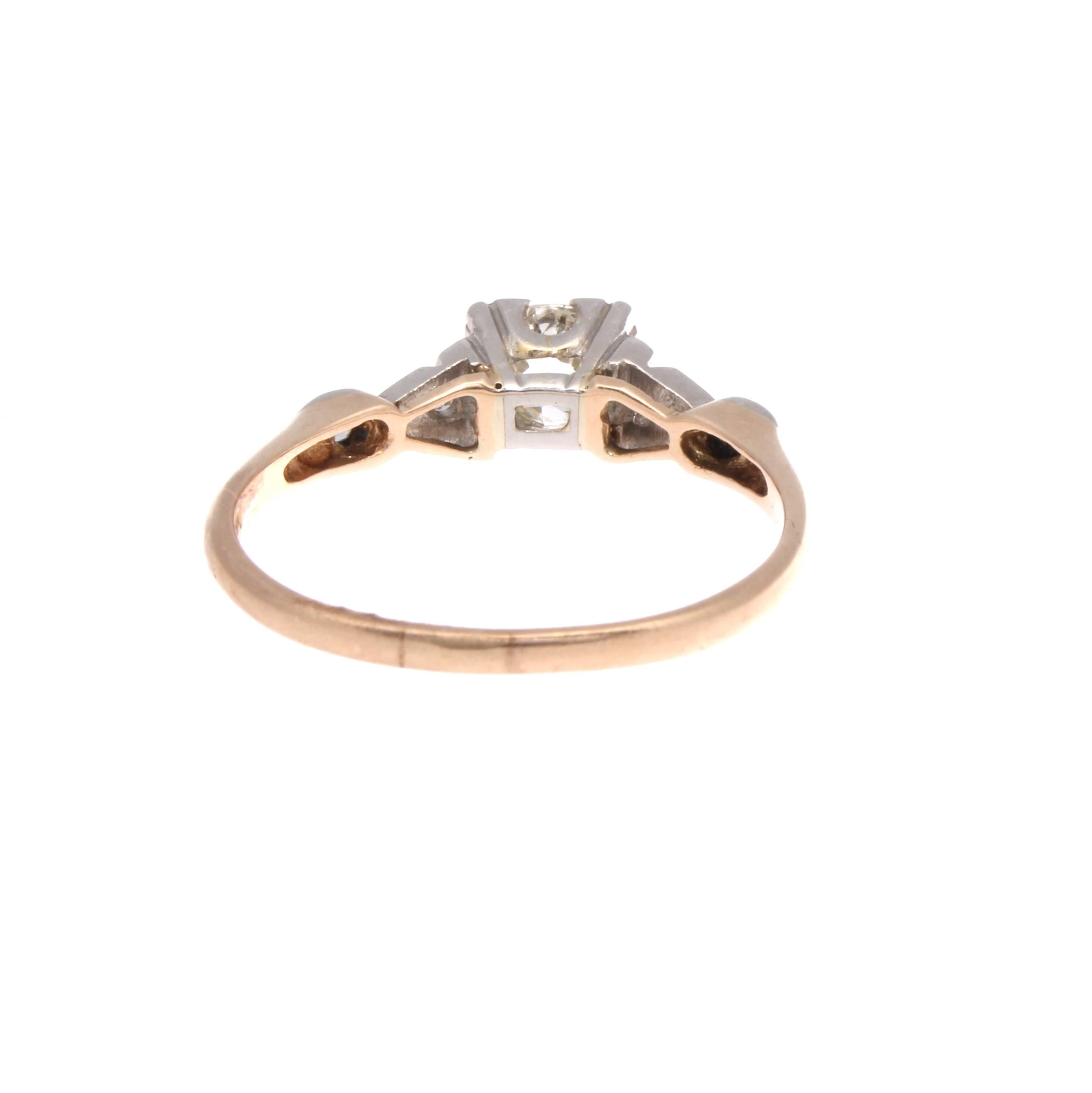 Women's Victorian Diamond Gold Engagement Ring