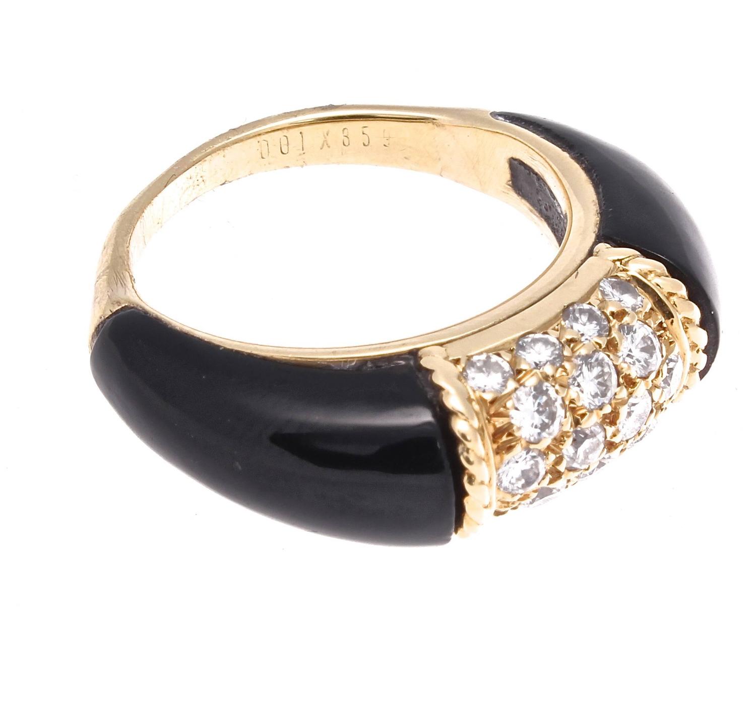 Van Cleef and Arpels Philippine Diamond Gold Ring at 1stdibs