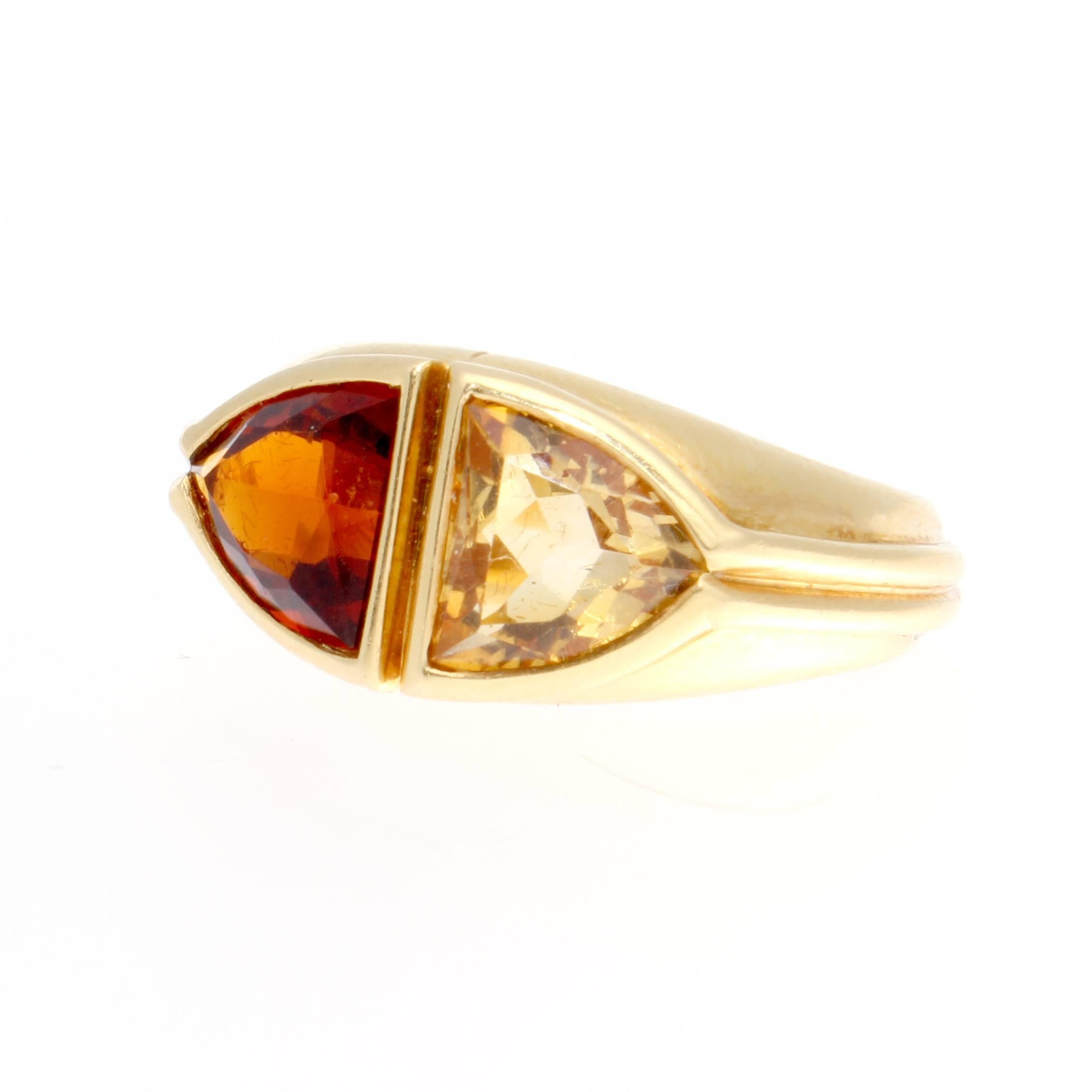 Modern Bulgari Two Stone Ring