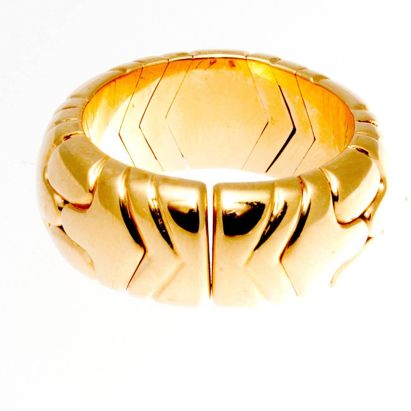 Modern Bulgari Gold Ring