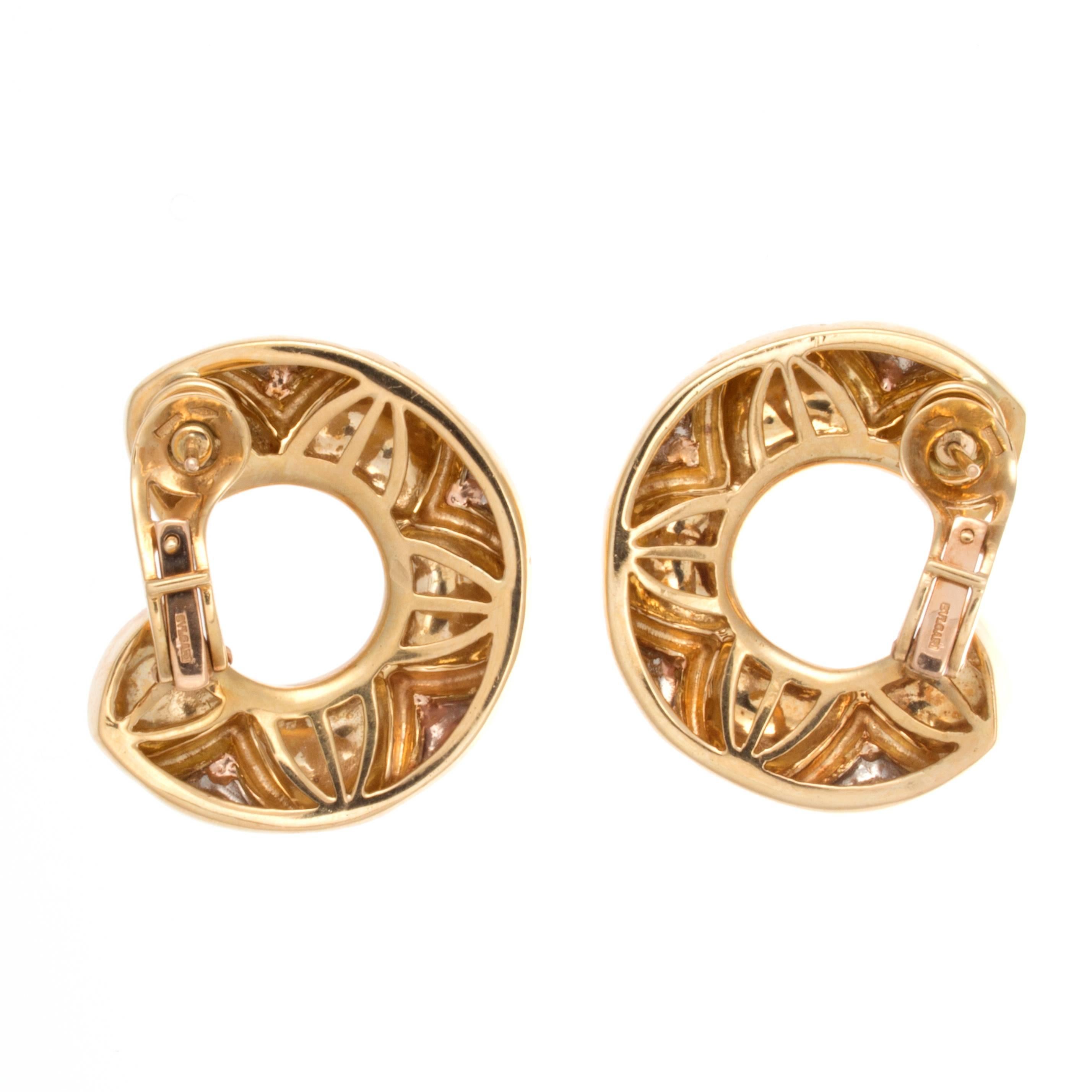 Modern Bulgari Gold Earrings