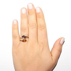 Bulgari Two Stone Snake Ring