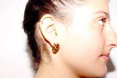 Bulgari Two Stone Heart Earrings