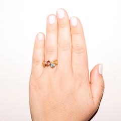 Bulgari Double Heart Gold Ring