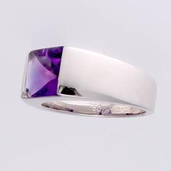 Cartier Tank Amethyst Gold Ring