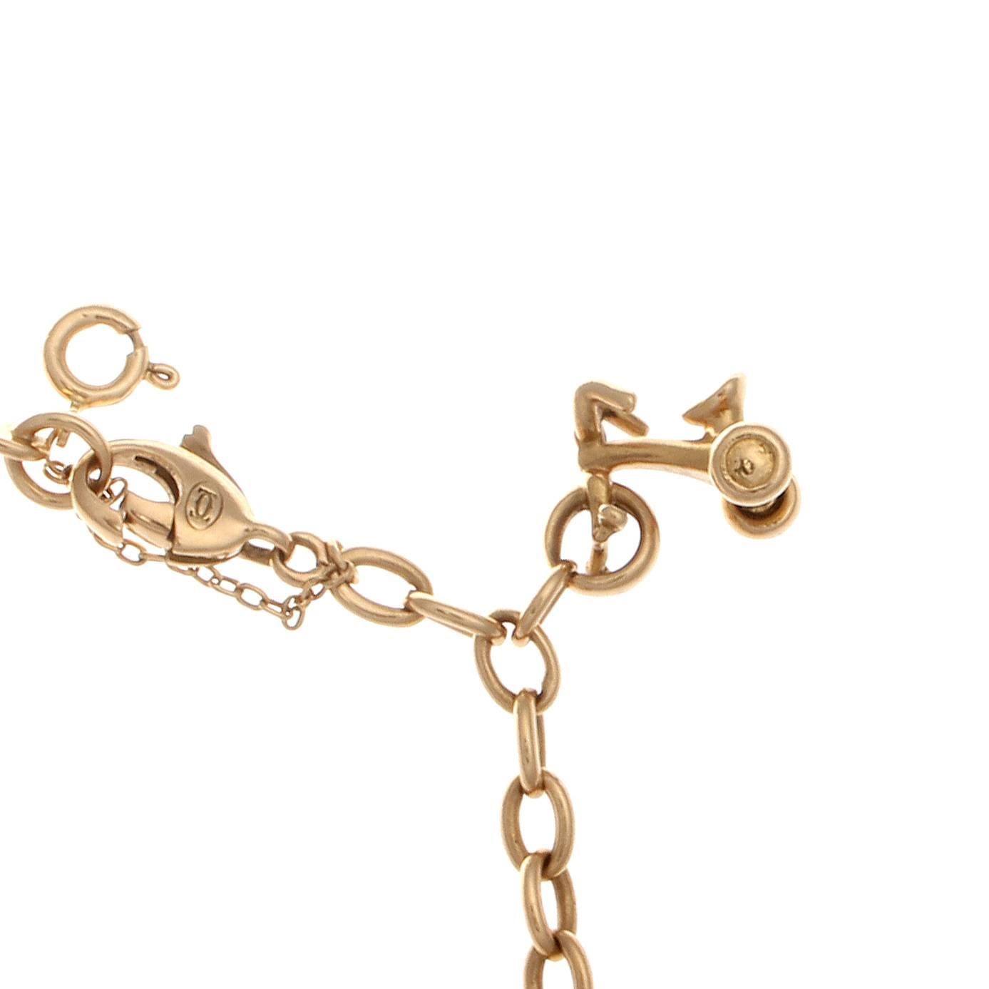 Cartier Gold Charm Bracelet  In Excellent Condition In Beverly Hills, CA