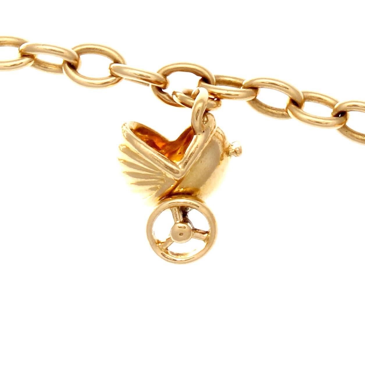 Cartier Gold Charm Bracelet  4