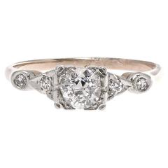Antique Victorian Diamond Gold Engagement Ring