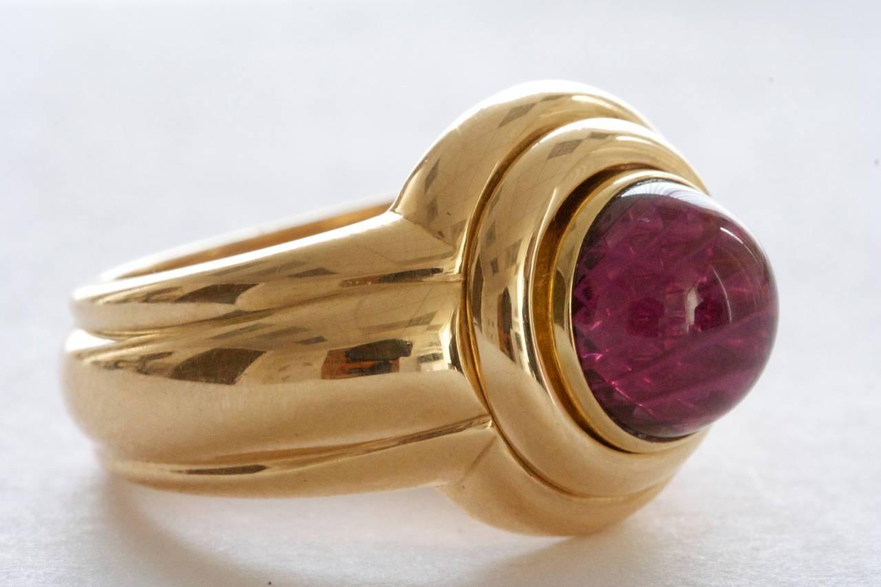 Women's or Men's Piaget Tourmaline Gold Interchangeable Ring