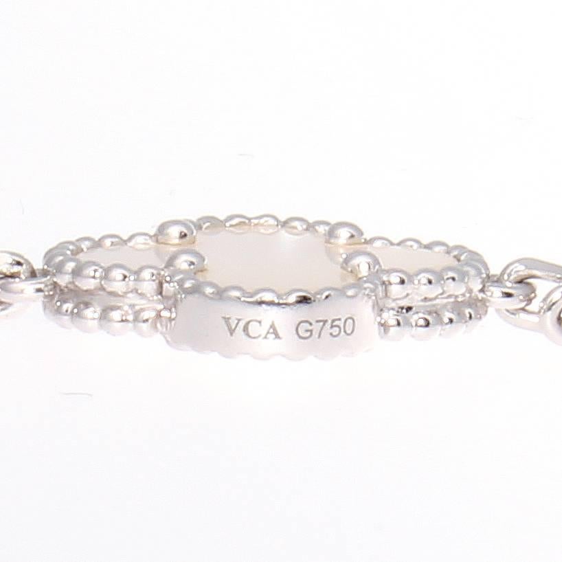 vca white gold mother of pearl bracelet