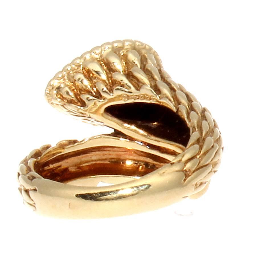 Boucheron Paris Onyx Gold Snake Ring In Excellent Condition In Beverly Hills, CA