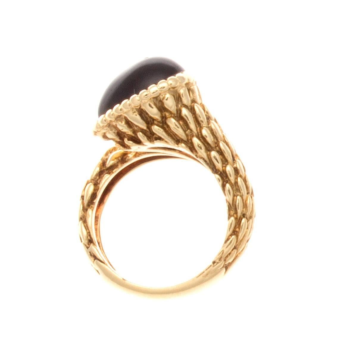 Boucheron Paris Onyx Gold Snake Ring 1